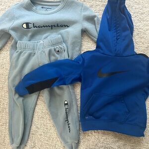 Champion Kids Blue and Gray Jogger Set